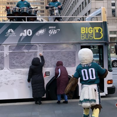 I’m the @nbcphiladelphia @nbcsphilly @eagles Road to Repeat bus 🚍 driven by @aaamidatlantic! Follow along as I travel the region!