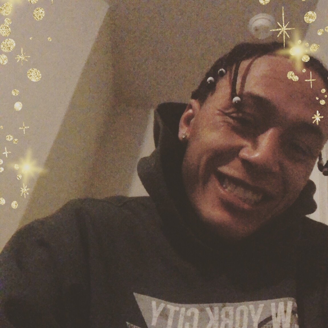 God gave me faith God game me grace an God put a smile on my face