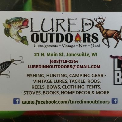 Small fishing, hunting, camping consignment shop located in downtown Janesville, WI. We have a huge, almost unmanageable selection of new used and vintage gear!