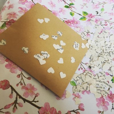 Calling all bookworms! Luxury literary confetti for all your wedding and celebratory needs. Handmade from recycled novels. IG: @wordyweddings