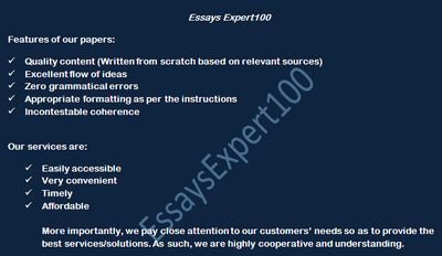 We help scholars to complete their #Essays || Plagiarism Free|| no grammatical errors|| Quality work||Confidential.
Email: essaysexpert100@gmail.com