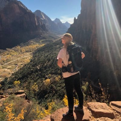 Kansas State University, Park Management and Conservation major, hiking, kayaking, nature enthusiast