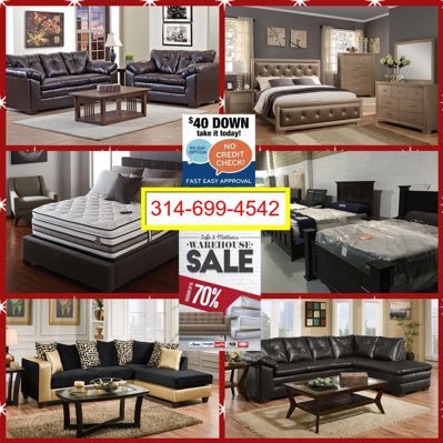 we buy straight from the factory and whole sale to the public at up to 70% off store prices $40 down take home same day 90 days same as cash 618-772-0776
