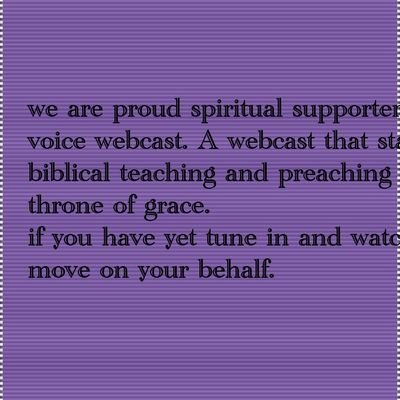 reason_show's profile picture. proud supporter and ministry partner with the bishops voice webcast right here on Twitter also catch it on YouTube and Facebook .