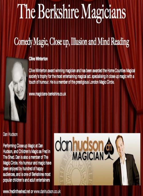 Berkshire Based Magicians for Weddings, Corporate Functions, Trade shows, Private Parties and other events