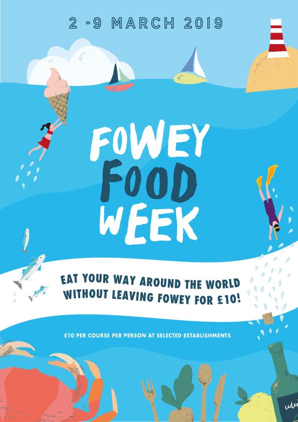 From 7-14 March 2020, dine around the world without leaving Fowey! Special meals for £10 or £5 per head in all participating restaurants, cafes and pubs.