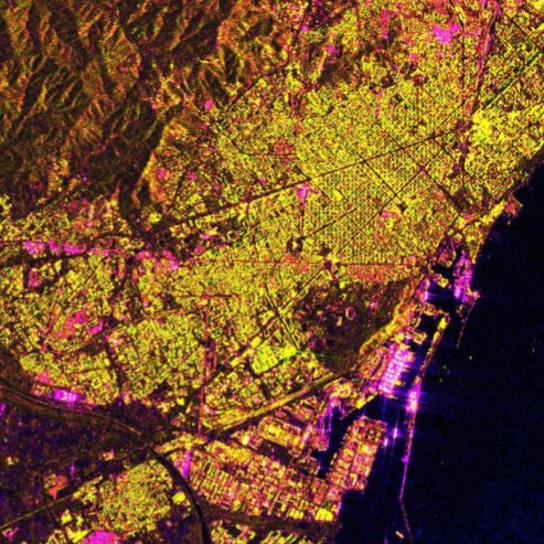 I am a bot. New random Sentinel-1 SAR image every day (January to December 2019). Data from #GEE. 
Code: https://t.co/V79sNAxQXb