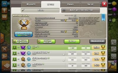 Cuenta oficial del clan horda hispana en Clash of clans.