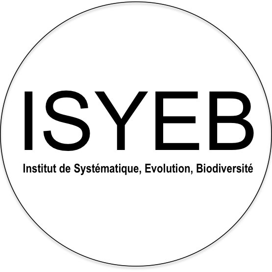 Institut de Systématique, Evolution, Biodiversité, @Le_Museum, @CNRSecologie, @Sorbonne_Univ_, @EPHE_PSL, @UnivAntilles ; voir aussi @ISYEBsp et @violaine_colin