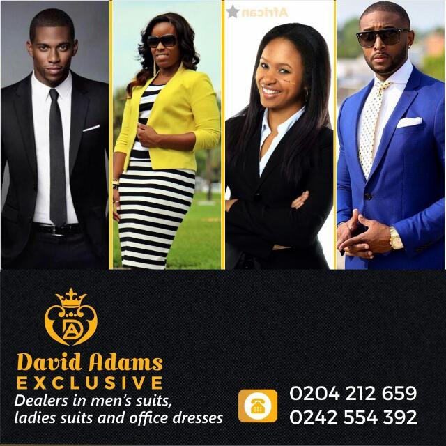 davidadamsexclu's profile picture. THRIFT (Suits and Office Dresses)

INSTAGRAM:davidadamsexclusive

MOMO: 0242554392 
VODAFONE CASH:0204212659