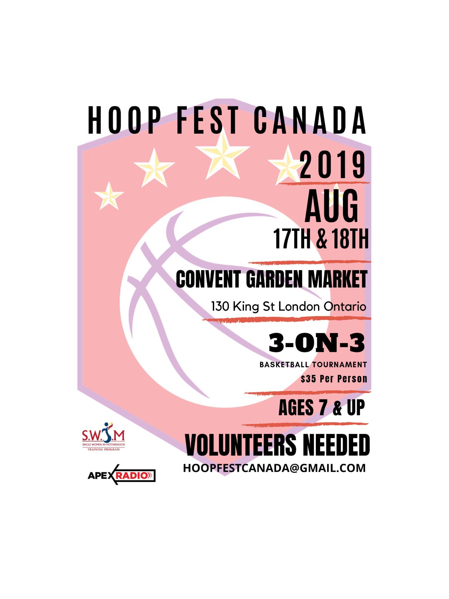 Youngest 3 on 3 Basketball Tournament in London!  Presented by S.W.I.M, Apexx Radio & the Kids Matter Movement https://t.co/J6gDFrlNed