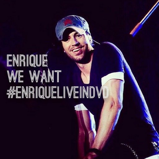 To all fans who dream to have Enrique's shows in a DVD 
Enrique followed 02/09/2015                     Creator & Adm @cyn_kikita      IG @enriqueliveindvd