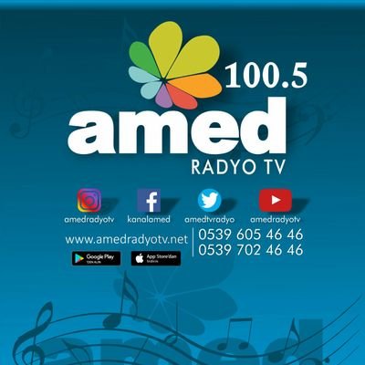 Amed Radyo Tv 

| Official |
Fm 100.5 -  Tv  C47
https://t.co/UQTIz7cMZe
Giyayê hewşê /
Amed Radyo Tv dengê we ye
Daxwazî 0539 605 46 46 
Reklam 0539 702 46 46