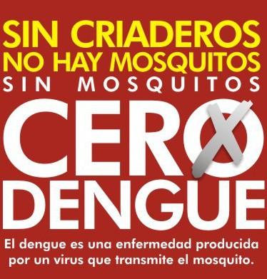 Sin criaderos no hay mosquitos, sin mosquitos CERO DENGUE. Por favor corran la voz!