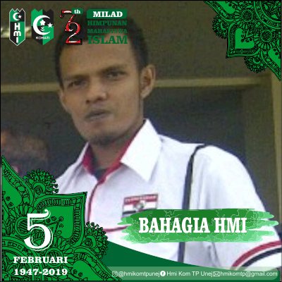 Wakil Bendahara Umum PB HMI 2021-2023
Wasekjend Eksternal PB HMI 2018-2020
Perhimpunan Pergerakan Indonesia Prov Aceh