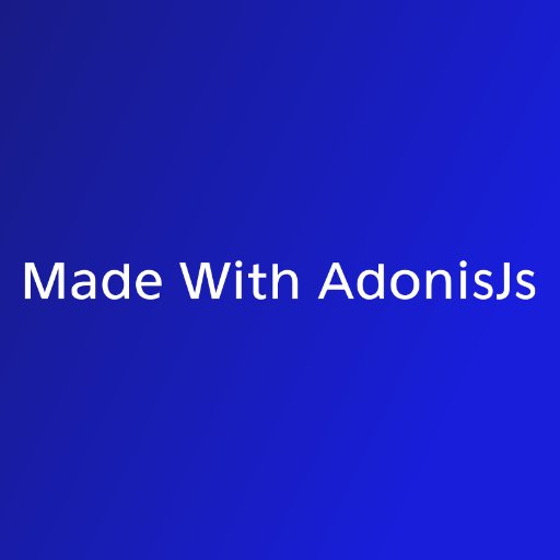 adonis_made's profile picture. Show and discover projects built with @adonisframework