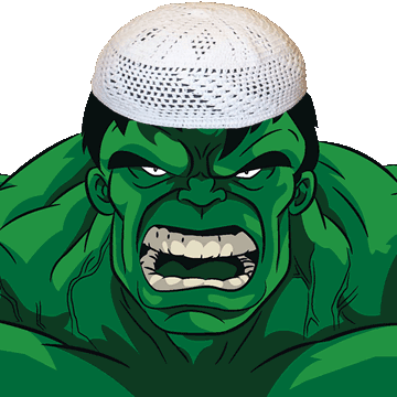 ISLAMOPHOBES, JIHADIS, AND NON-ELASTIC THOBES HAVE CREATED MUSLIM HULK! MUSLIM HULK MAD! (HUSBAND OF @MUSLIMAHHULK, SHE MAKE ME ADD THIS)