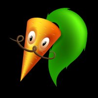 Funny carrot and customizable icons service