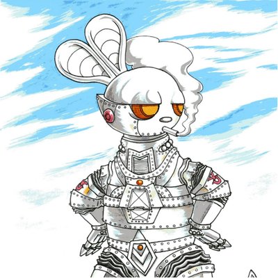 やさぐれウサギ 変わらない吸引力 イラスト 手描きイラスト Illustrator Dqb2 ドラゴンクエストビルダーズ2 バギバキューム スターキメラ スライム シルバーデビル おおきづち 一掃