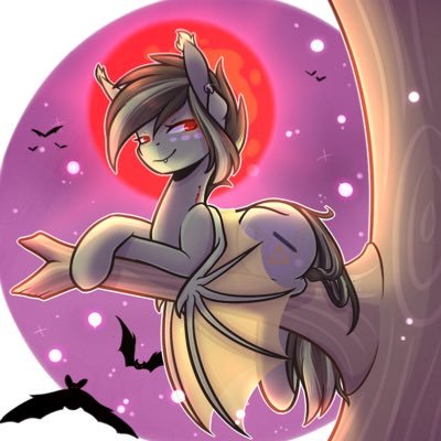 A Thestral bitten by a vampony brought up on stories of the Night Guard, he hopes to one day join their ranks. Art by Ak4neh