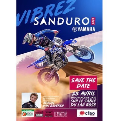 Venez vivre avec nous la 2ème édition du #Sanduro.  2h30 de course intense de motocross sur les sables du #LacRose le 28 Avril. @Sanduro221