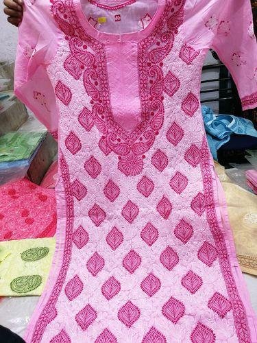 Leading Manufacturer of Chikankari Kurtis, Cotton Chikan Kurtis, Ladies Chikankari Kurti, Georgette Kurti, Cotton Rayon Chikankari Kurties and Chikankari Work