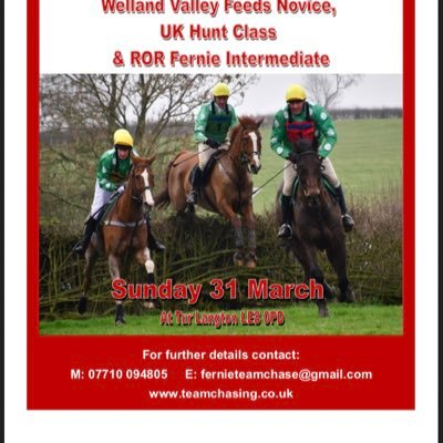 31st March. Skinner’s Pet Food National Championship, Welland Valley Feeds Novice, UK Hunt Clasd and ROR Fernie Intermediate