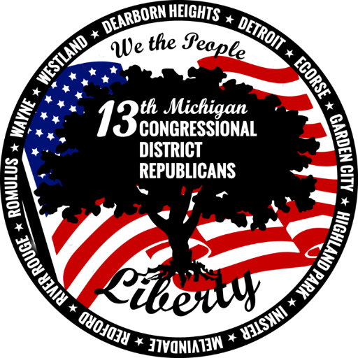 Michigan 13th Congressional District (Wayne County) | Follow us @MIGOP13 Chairman @Dude4Liberty | #AdvancingLiberty #REPLACErashida #13thdistrictstrong #MIGOP13