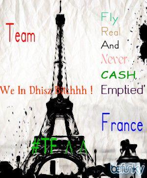 #TeamFrance Niggas is lookin for recruits & shit so Fuck Wit Us !!! ya heard fly real and never cash emptied