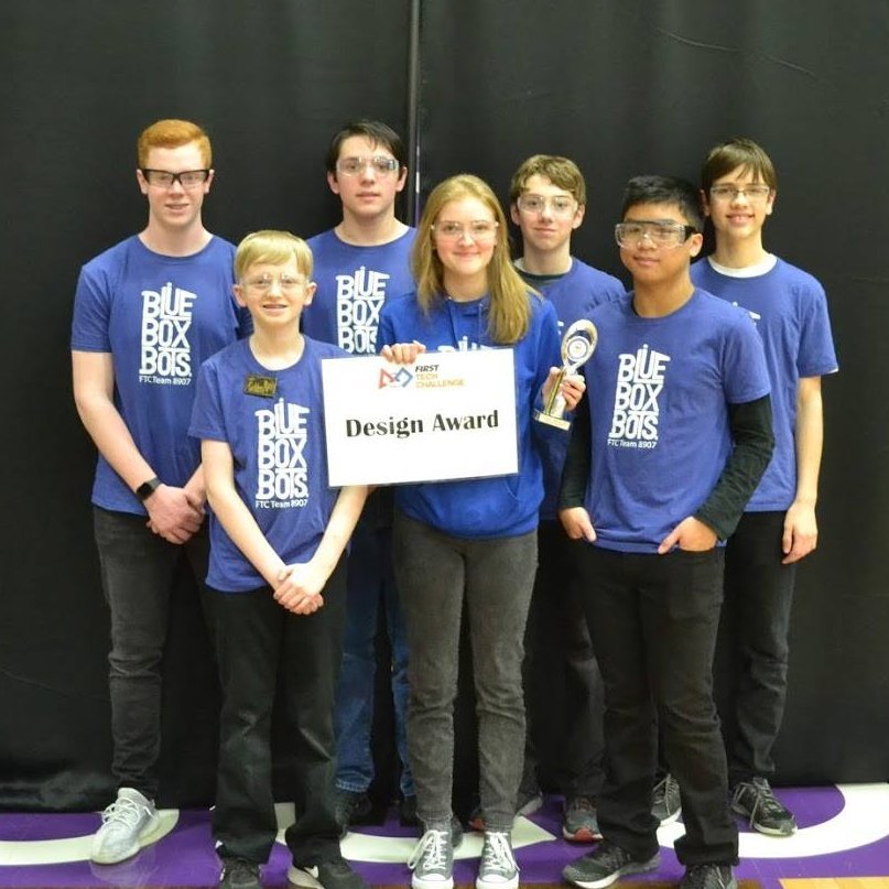 Blue Box Bots FTC Team #8907 is part of a 4-H Robotics SPIN (SPecial INterests) club based in Elgin, IL. We are mentored by got robot? FTC Team #5037.