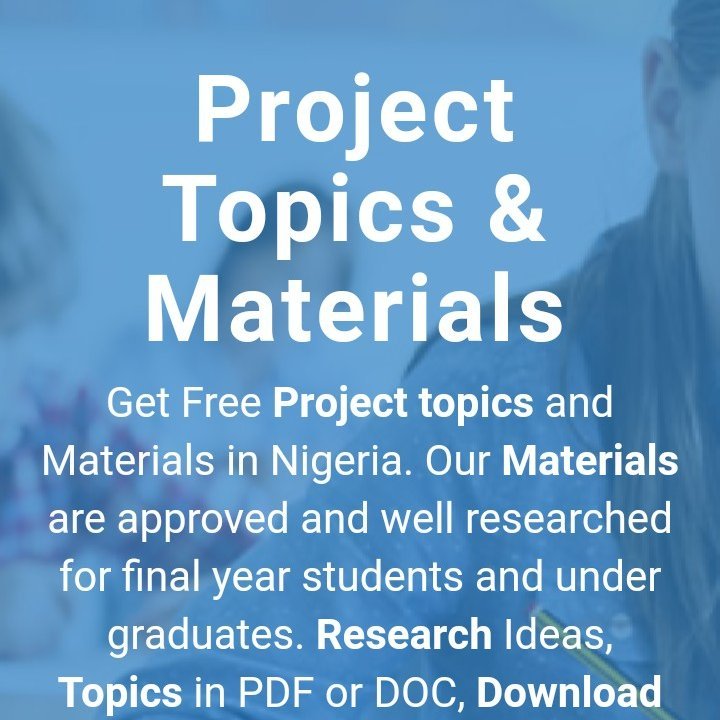 Project topics and Research Materials