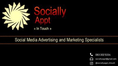 Your friendly social media advertising & marketing company
email: sociallyappt@gmail.com