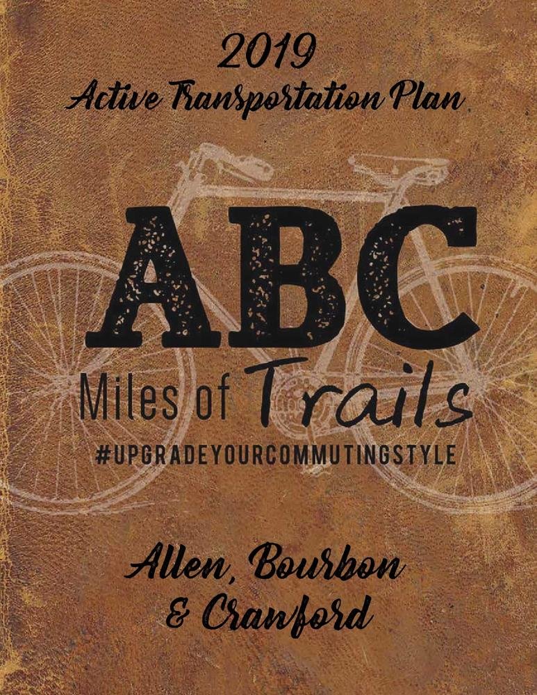 Trails and routes in Allen, Bourbon, and Crawford counties of Kansas