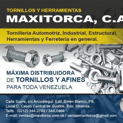 Empresa Distribuidora y Comercializadora de Tornilleria y Herramientas al Mayor y Detal.