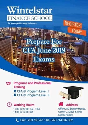 wintelstar's profile picture. CFA lectures for level 1 and level 2 .June and December classes