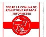 El Movimiento Ciudadano de Rahue (PJurídica 2209-F) está formado por dirigentes vecinales y sociales Hoy llama a votar NO a un municipio sin recursos económicos