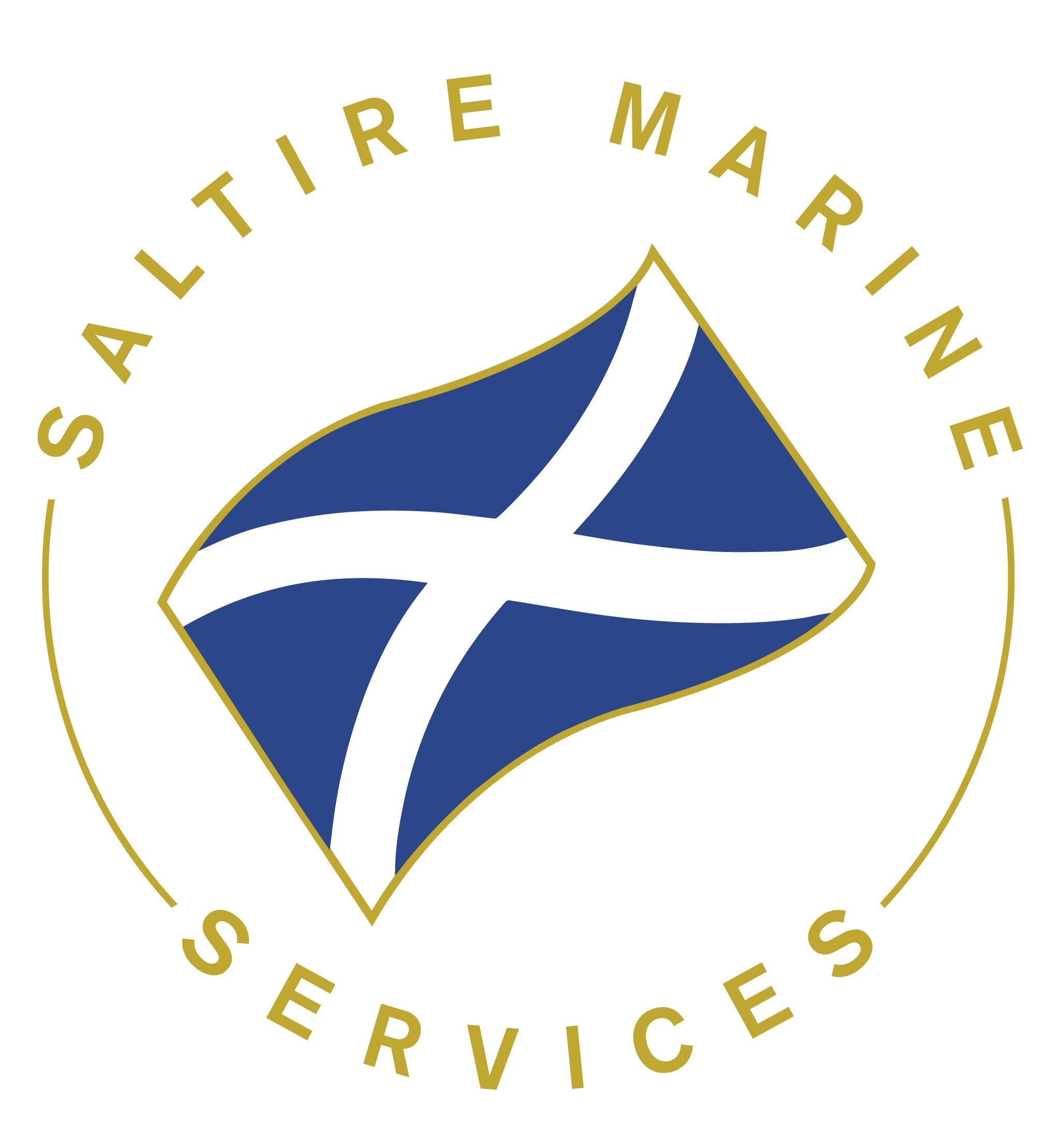 Marine service. Marine co. Saltire лого.