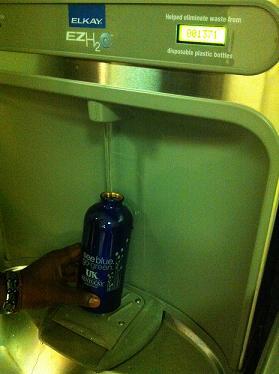 We are the brand new water fountains in the UK Student Center which only use purified water. Our goal is to save 100,000 plastic bottles by the end of the year!