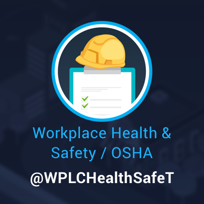 A Community For Workplace Health & Safety Professionals. 
Follow for News, Updates & Discussions about #WorkplaceHealth #WPLCHealth #WorkplaceSafety #WPLCSafety