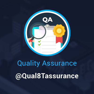 A Community For Quality Assurance Professionals. Follow for News, Updates and Discussions about #QualityAssurance
 Follow: #Qual8Tassurance