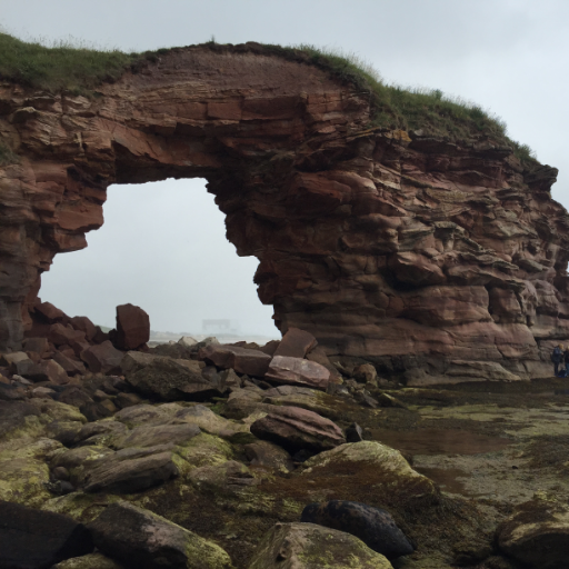 Pictures from around Thorntonloch Sands, a quiet beach, with a caravan site, near Dunbar, East Lothian