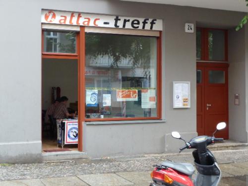 attac-treff - Infoladen von Attac Berlin, Veranstaltungen, Information, Bibliothek und Werkstatt unter einem Dach