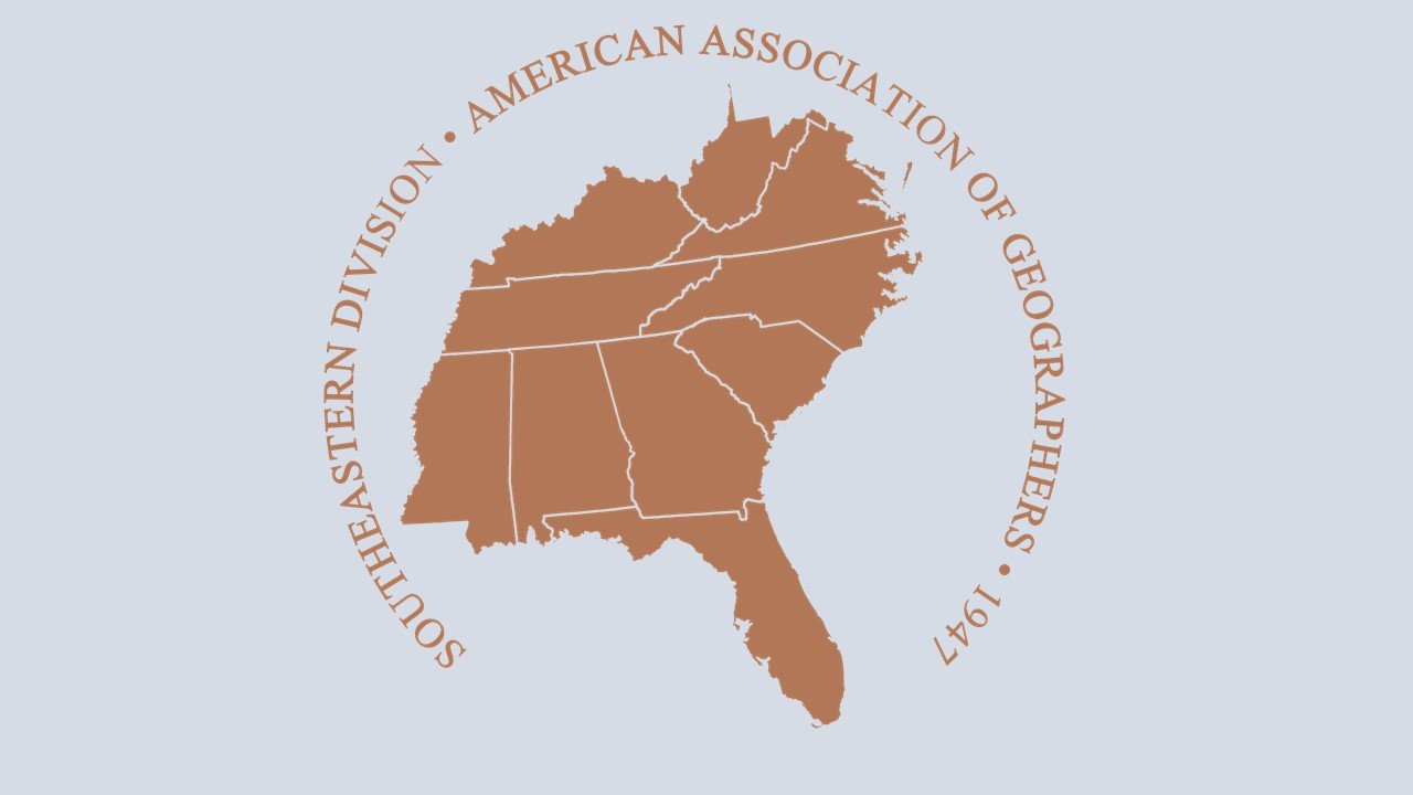 We are the Southeastern Division of the American Association of Geographers (10 states, part of @theAAG) and publish the Southeastern Geographer @segeographer