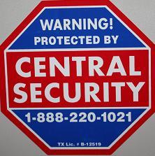 Central Security is a FULL SERVICE home security monitoring burglar alarm equipment company in Austin, Texas. Texas Department of Public Safety License B-12519