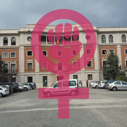 Campaña de visibilización frente al día 8 de Marzo, de la Mujer Trabajadora, en el CIPFP Misericordia organizada por las alumnas de 1º de Integración Social.