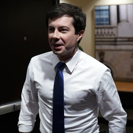 Pete Buttigieg!!! #MayorPete
(Pete says it's Boot-edge-edge Chasten Says it's Buddha-judge #TeamChasten) 
*Pete is a Dom Top, who can host*