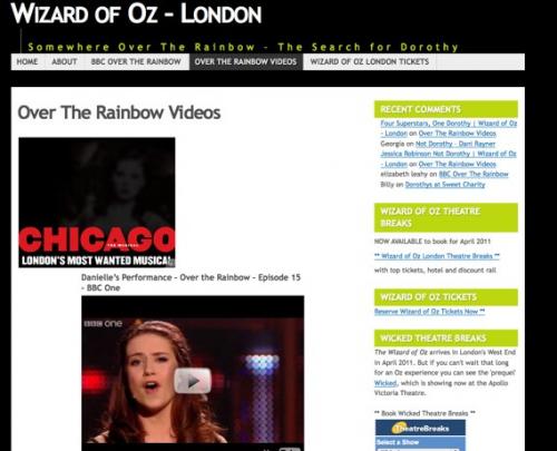 The Wizard of Oz stage musical comes to London's West End early 2011 with Danielle Hope as Dorothy