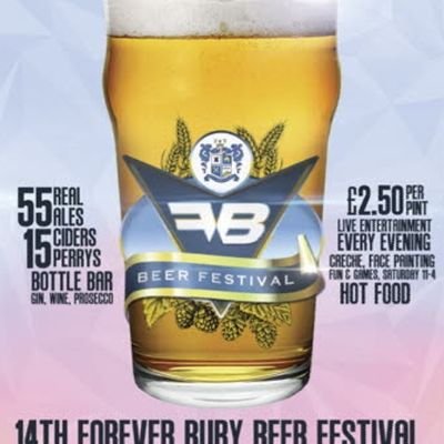 FBBeerFest's profile picture. Forever Bury Supporter's Trust runs an Annual Beer Festival. Join us 9-11 May 2019 #FBBF19