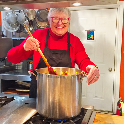 Maggie Calabash cooking for you online. A new show for cooks and foodies alike!