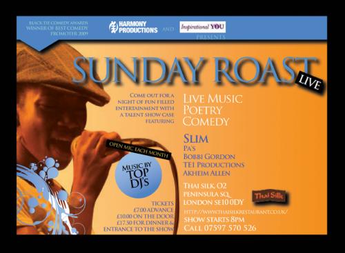 A great new night on the first Sunday of every month, in Thai Silk in the 02 featuring the best of music, comedy and entertainment that London has to offer
